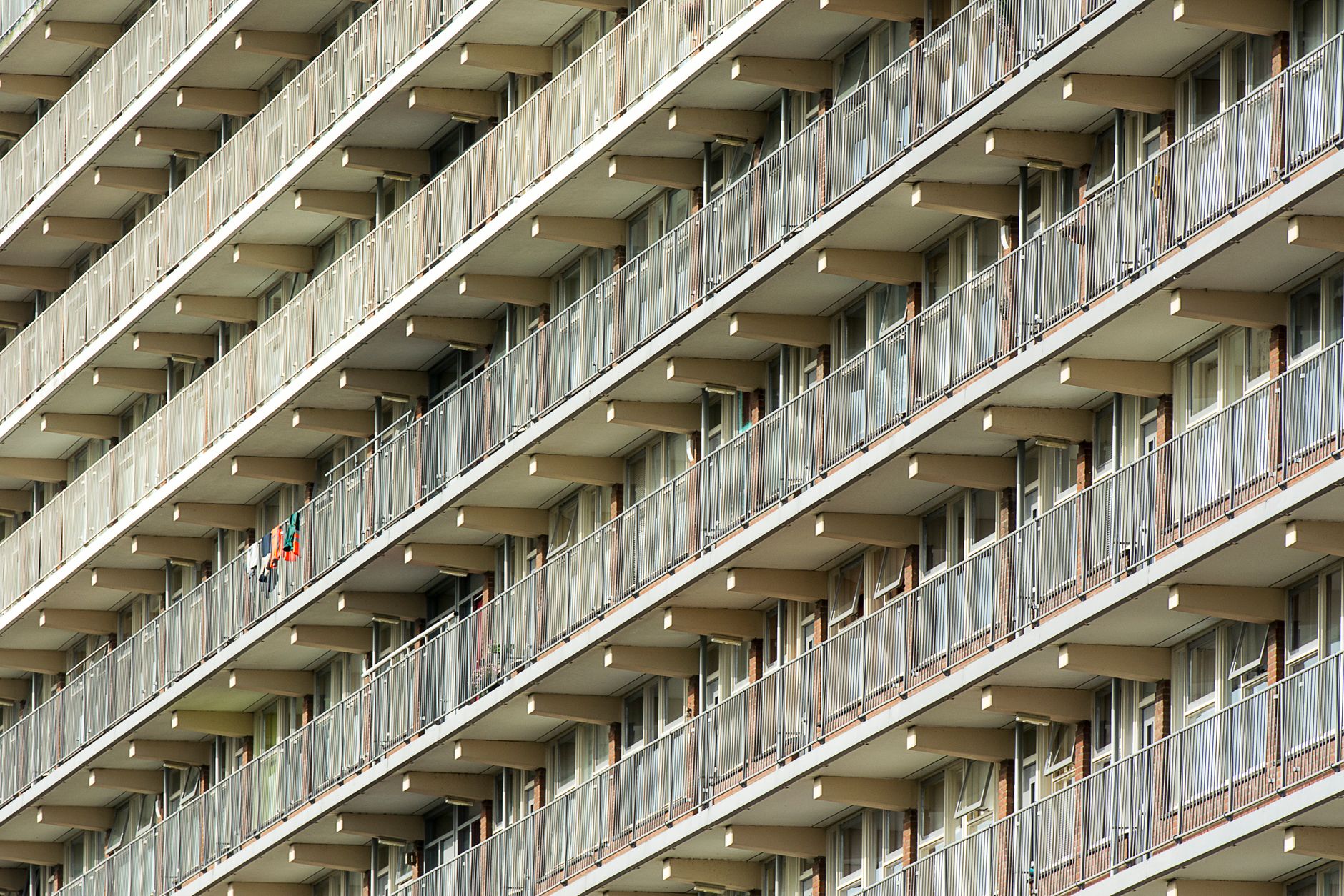 Social housing estate in Glasgow showing high-density accommodation
