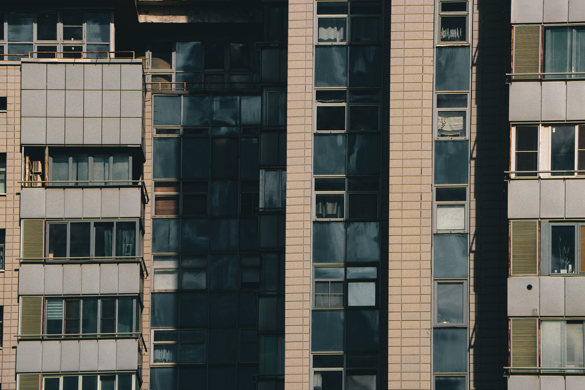 HMO property exterior residential block