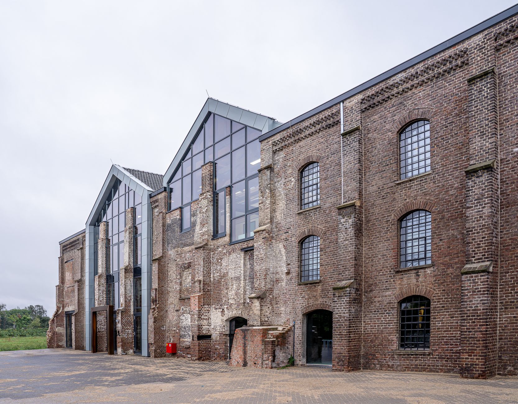 Before-and-after images of mill conversion showing transformation into quality housing