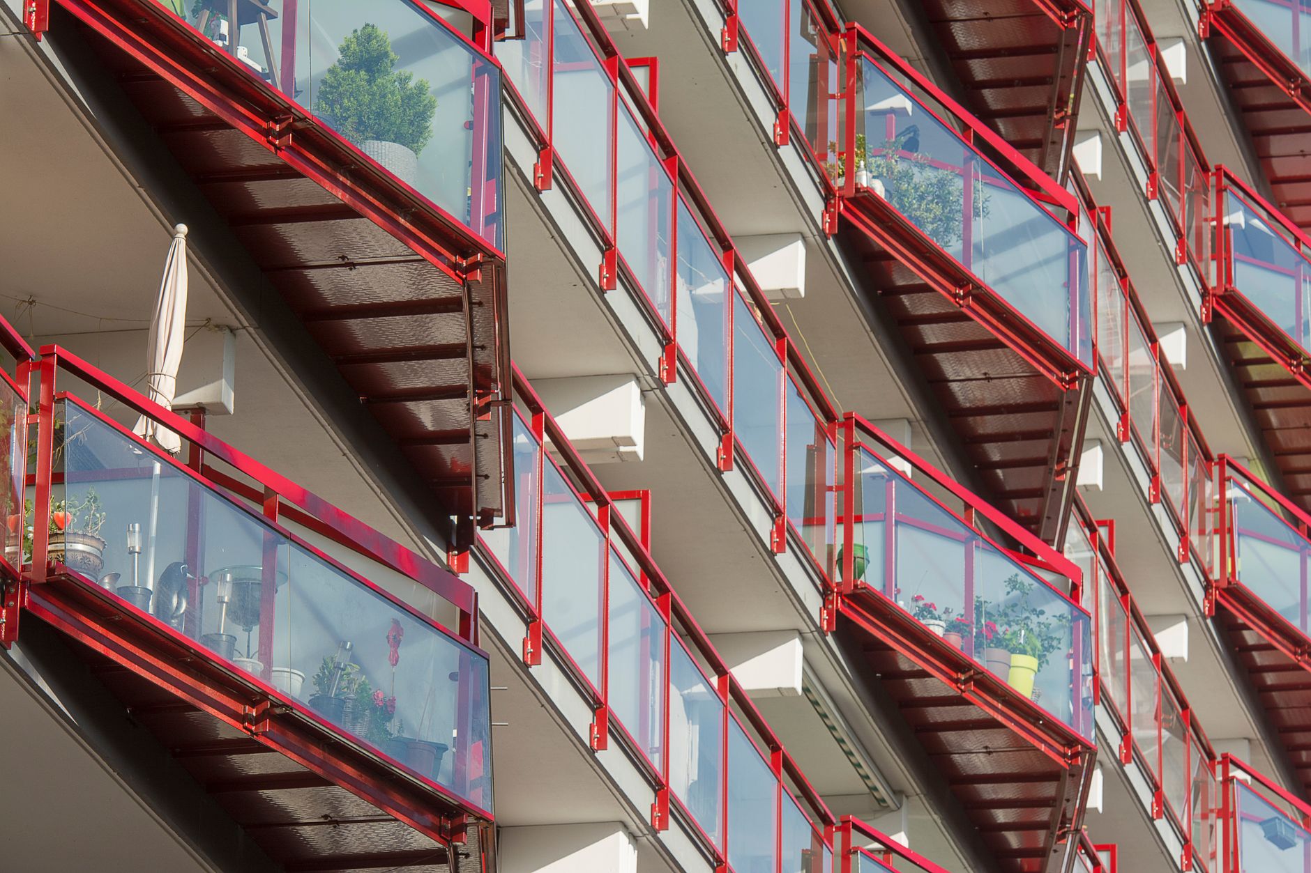 Modern apartment block in London