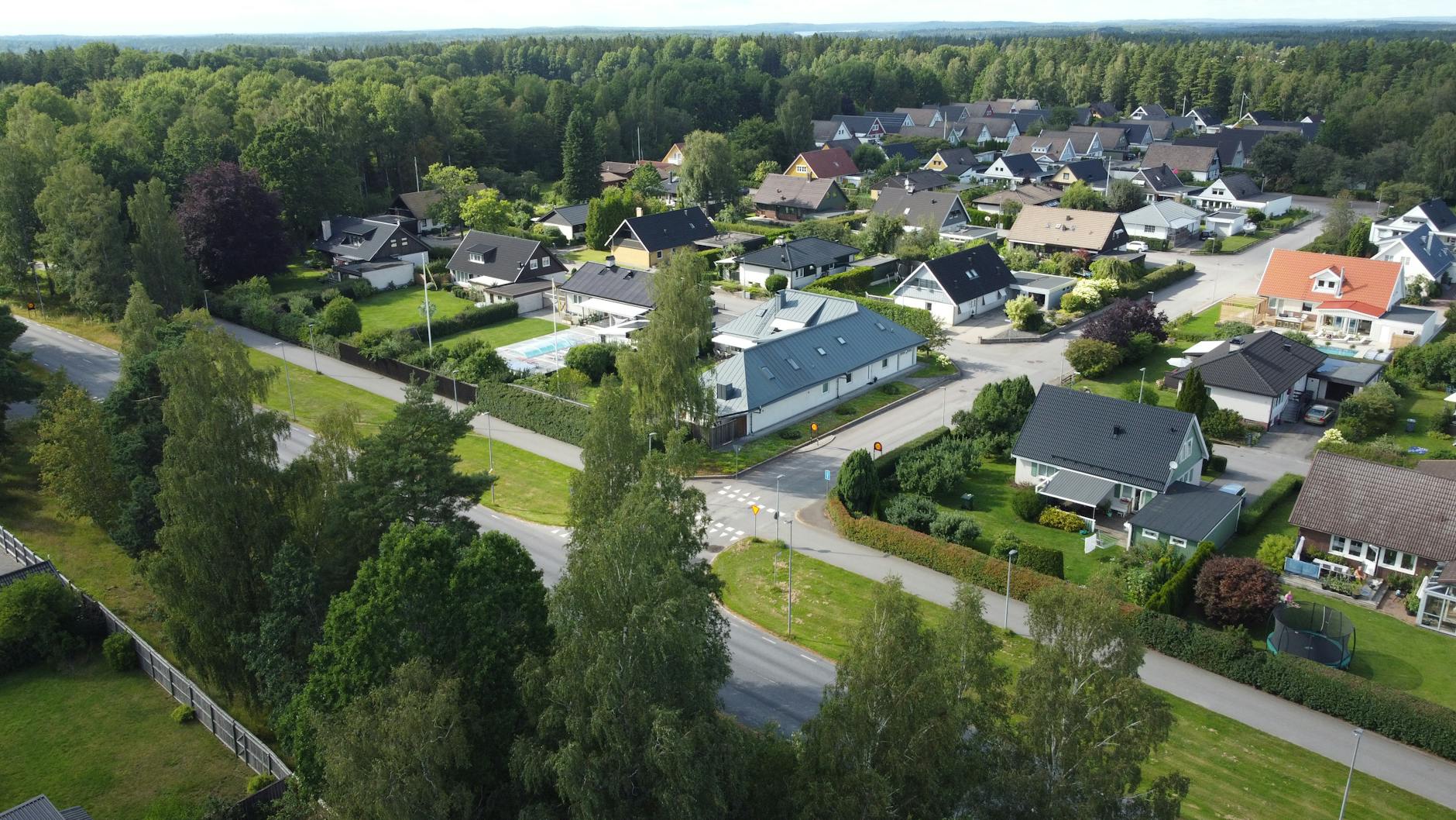  A modern social housing estate with well-maintained properties