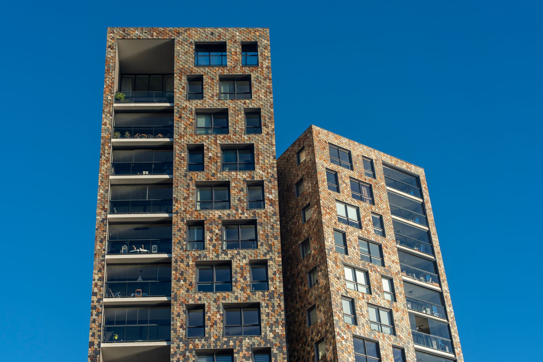 Modern HMO building exterior with multiple occupants