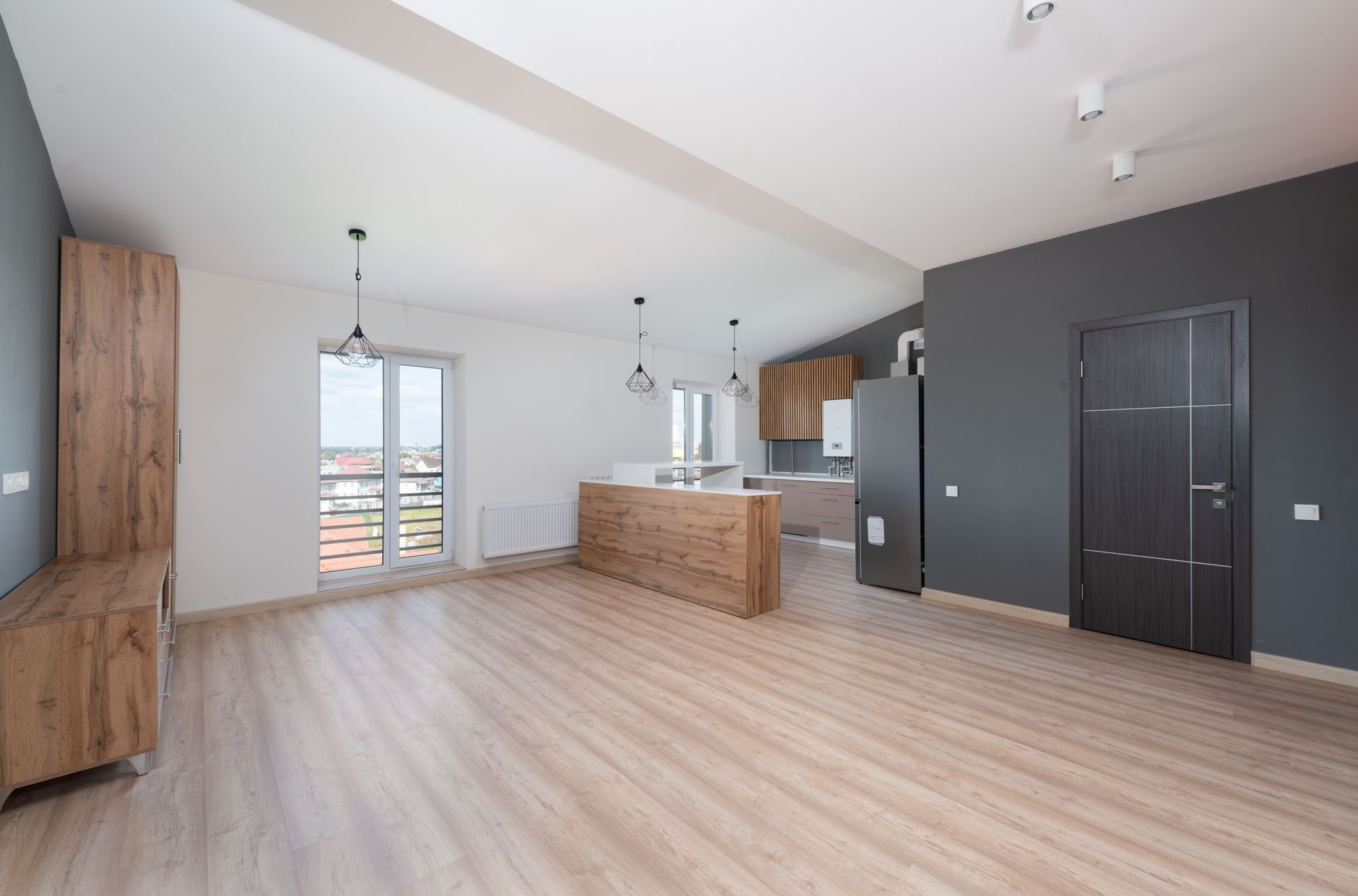 Modern HMO property with shared facilities - showing clean communal kitchen and living space