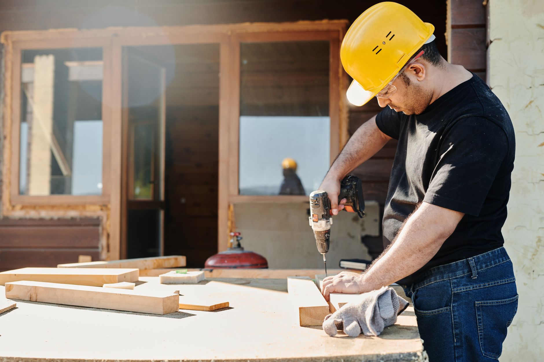 Construction workers building social housing - showing practical delivery of affordable homes
