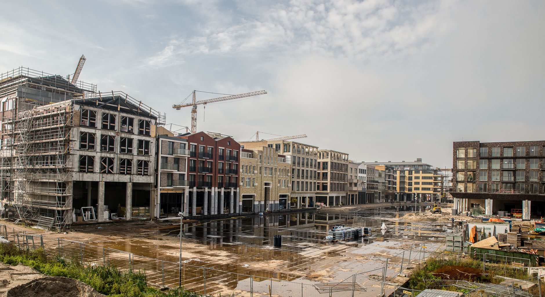 Construction site with stalled housing development - illustrating the new build shortage
