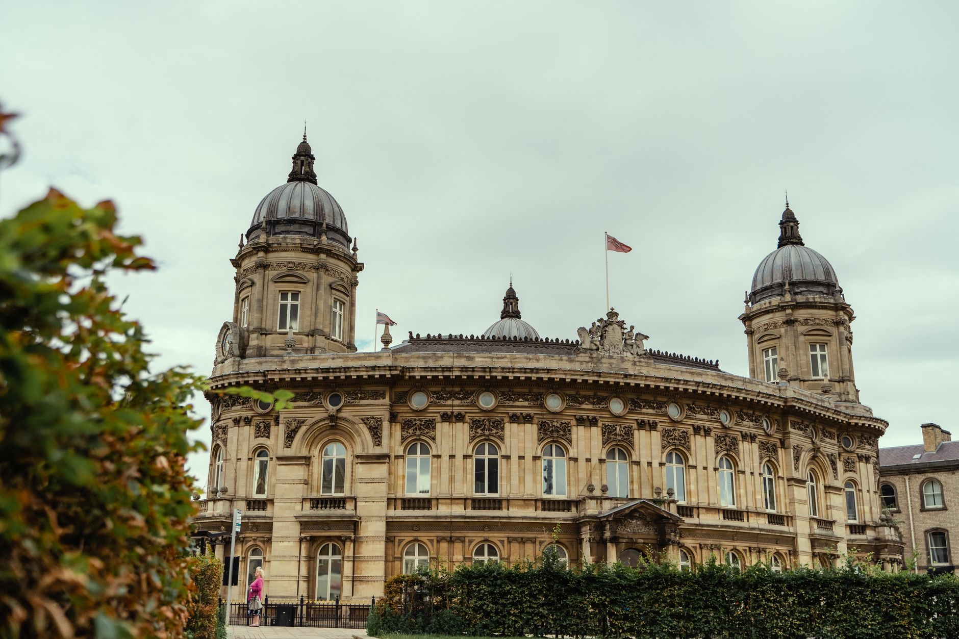 East Riding of Yorkshire Council building exterior with social housing in background