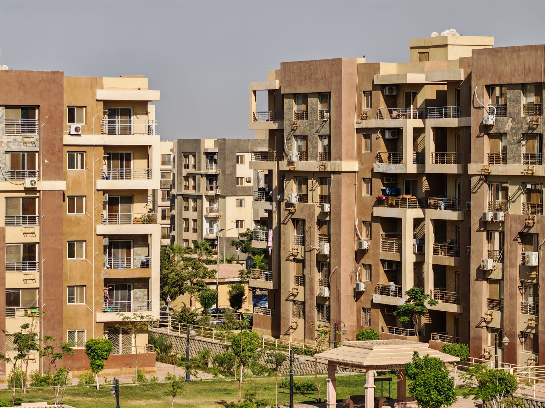 Social housing development with communal spaces - showing well-planned accommodation