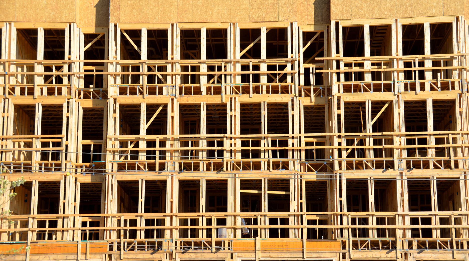  A modular housing unit under construction