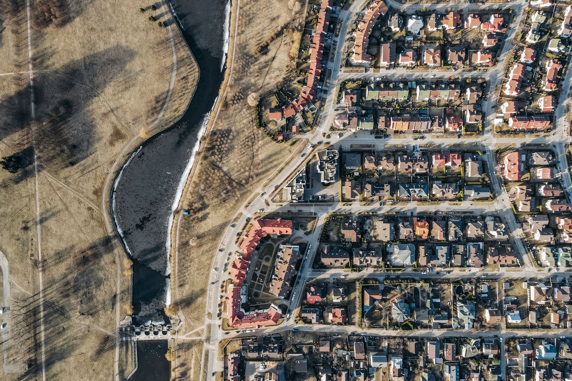 Social housing development in suburban area