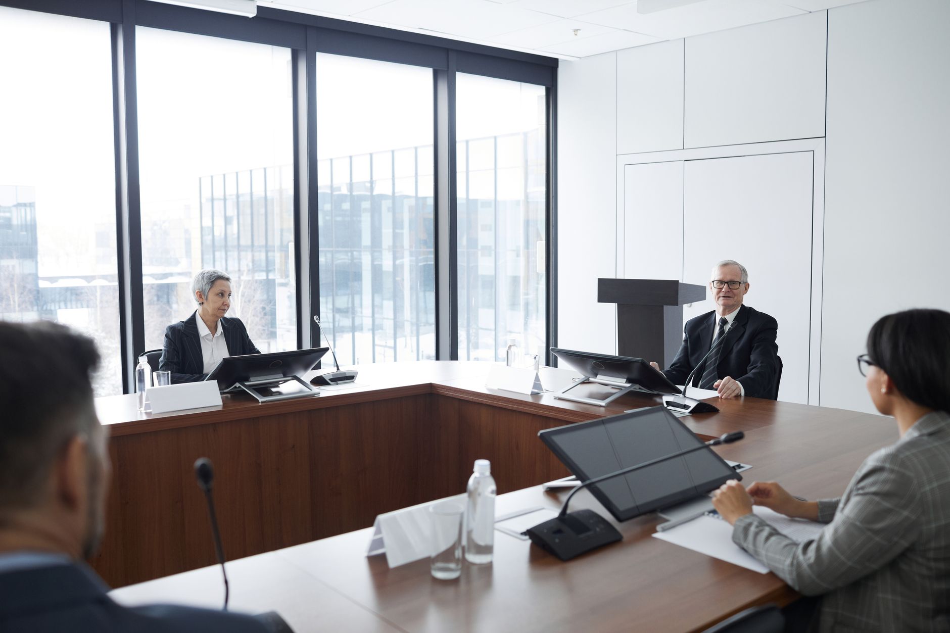Housing association board meeting in progress