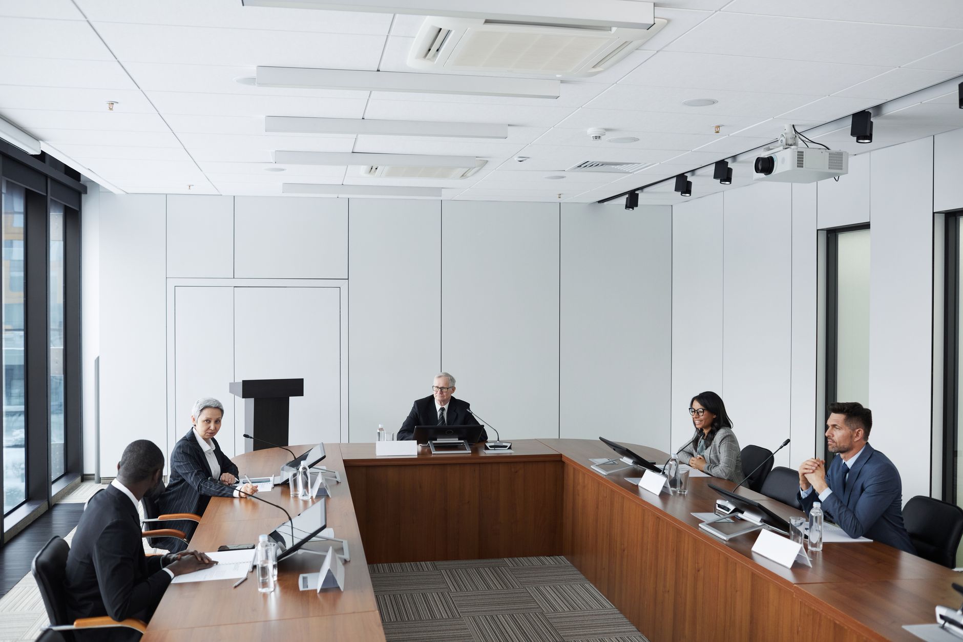Housing association board meeting