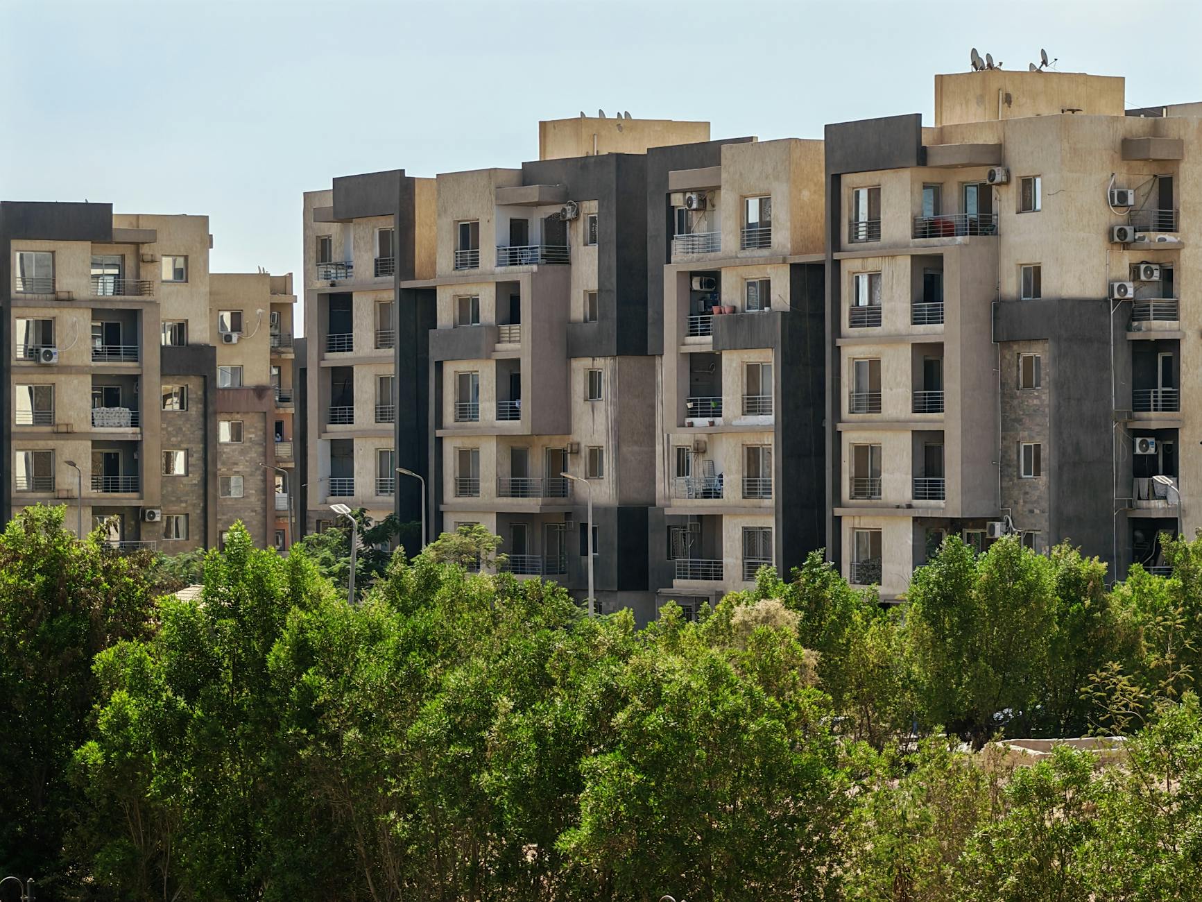 Social housing development with modern apartments