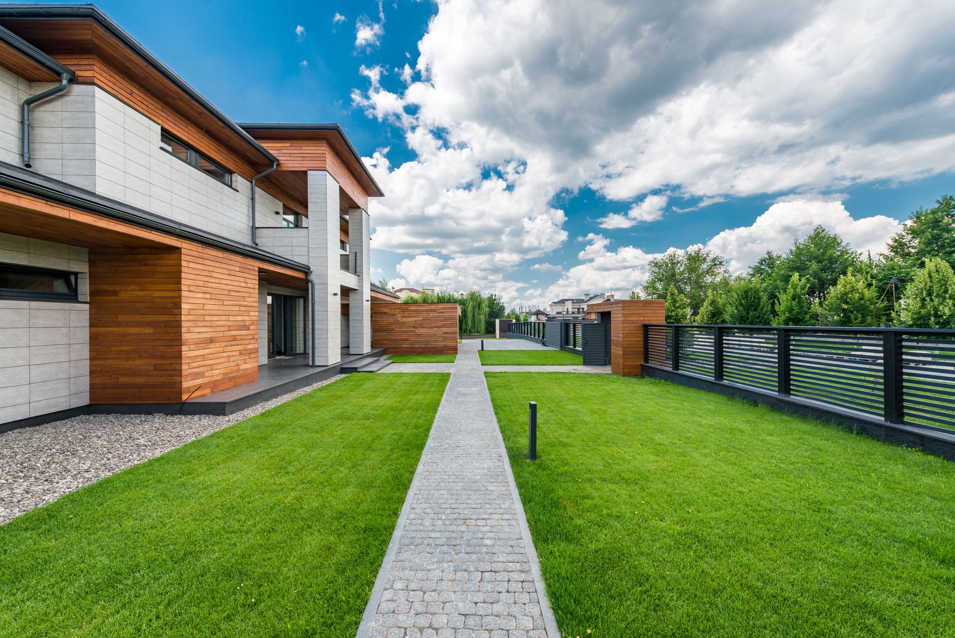 Modern housing estate with leasehold properties