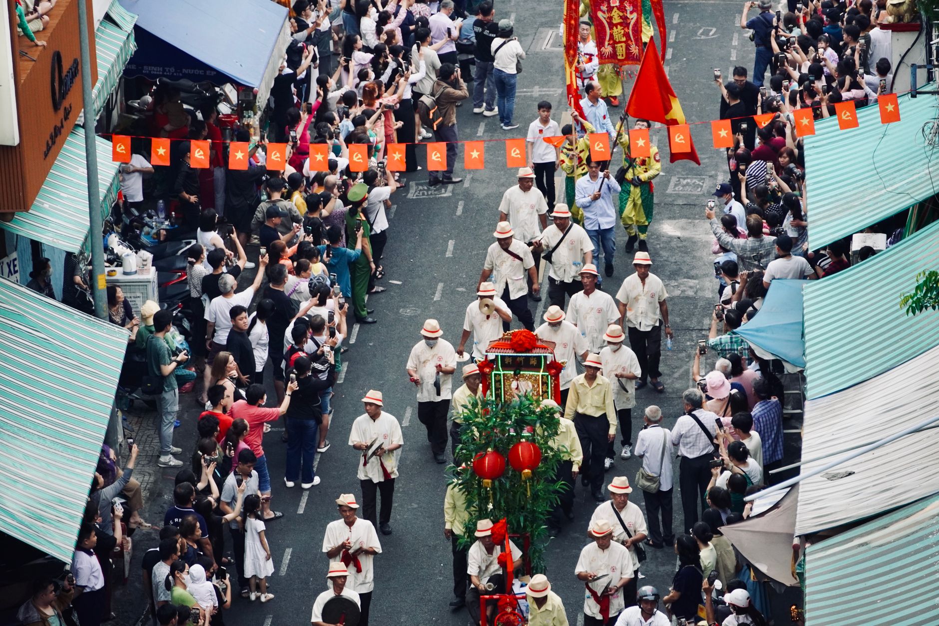 Community gathering in a revitalised high street