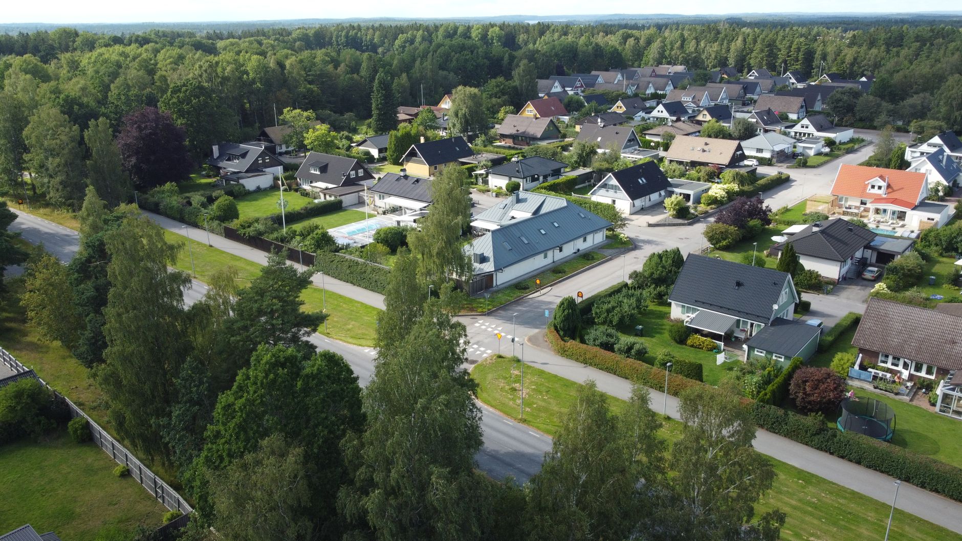 Social housing development with modern, well-maintained properties